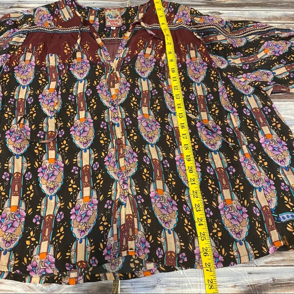 Johnny Was Printed Roco Button Down Blouse Small - Picture 8 of 8